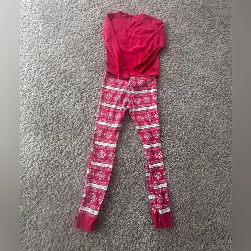 Preloved Navy Red and White Holiday Pajama Set